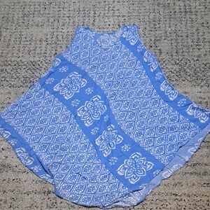 Source Unknown Blue and White A-Line Dress